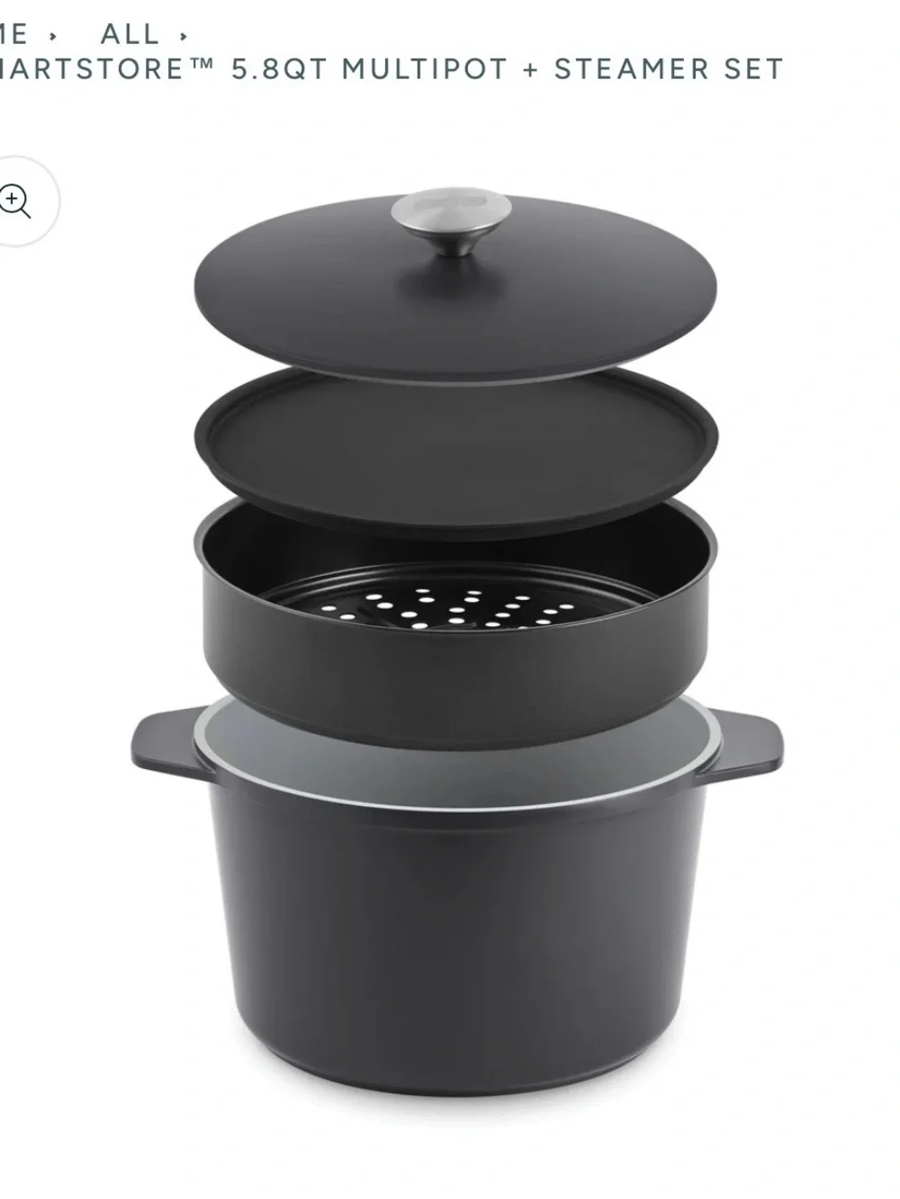 DASH SMARTSTORE™ 5.8QT MULTIPOT + STEAMER SET